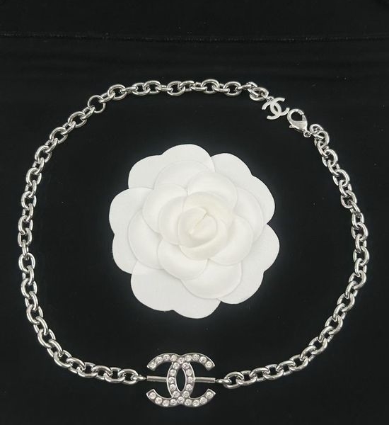 Chanel Full Diamond Adjustable Chain Necklace