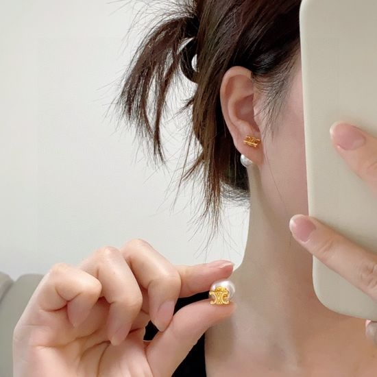 Celine Pearl Stud Earrings Two Wear Ways