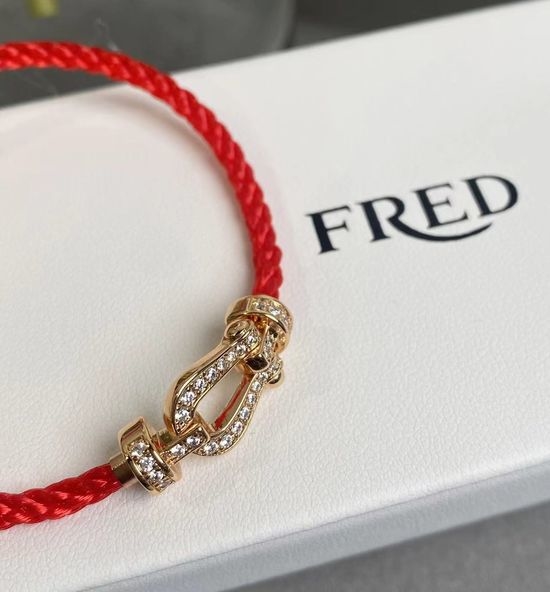 Fred Small Buckle Red Rope Bracelet