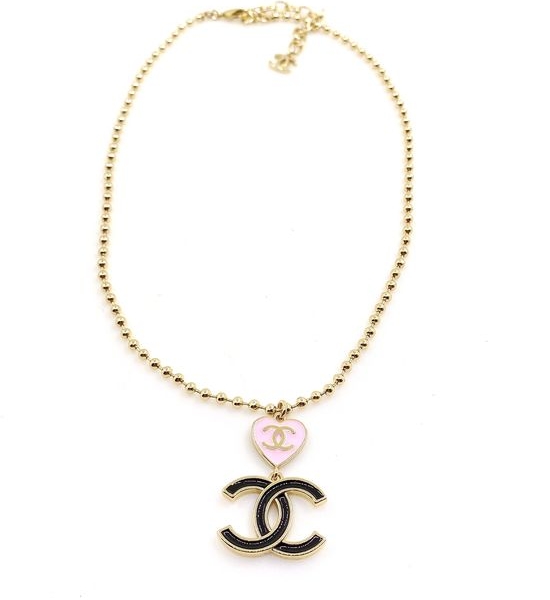 Chanel Pink Heart Pendant Necklace