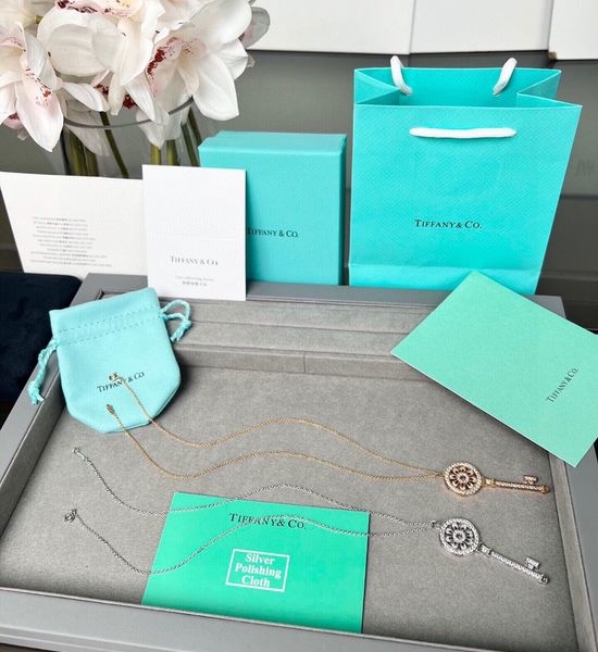 Tiffany & Co. Long Key Shape Sunflower Necklace