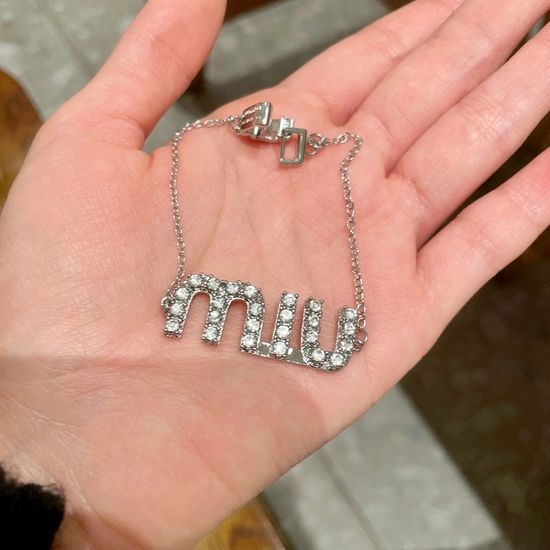 Miu Miu Hand Inlaid Diamond Star Bracelet