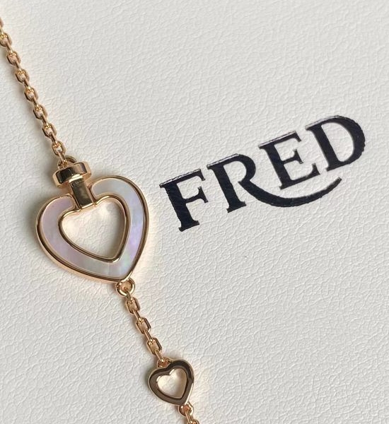 Fred Mother Of Pearl Heart Charm Bracelet