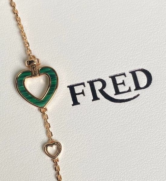 Fred Malachite Heart Charm Bracelet