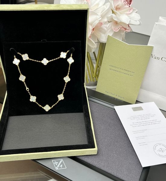 Van Cleef & Arpels VCA Mother of Pearl 10 Motif Necklace