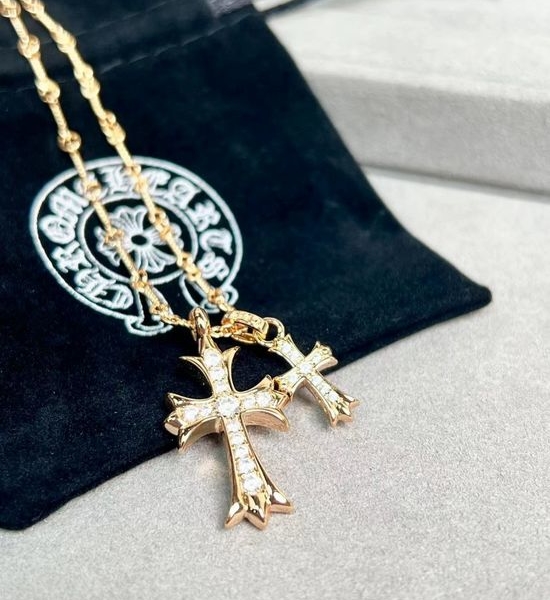 Chrome Hearts Sparkly Stackable Pendant Necklace