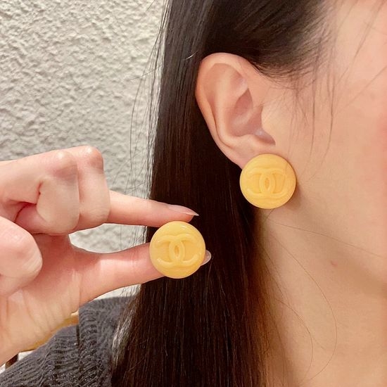 Louis Vuitton LV Yellow Classic Double C Earrings