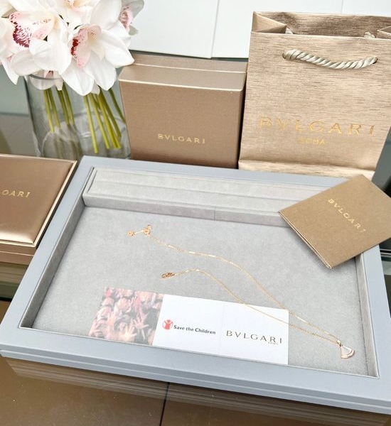 Bottega Veneta BV Mother of Pearl Fan Pendant Necklace