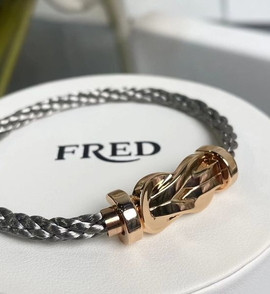 Fred Classic Gray Steel Cord Bracelet