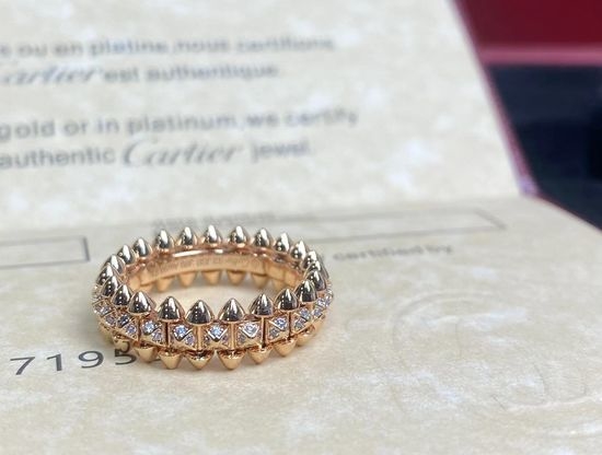 Cartier Rose Gold Polished Rivet Ring