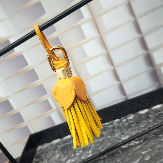 Miu Miu Soft Leather Pendant with Engraved Logo