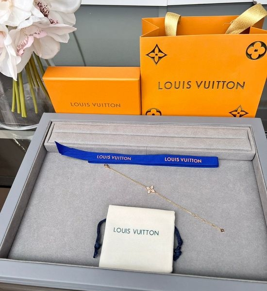 Louis Vuitton LV Crystal Flower Link Bracelet