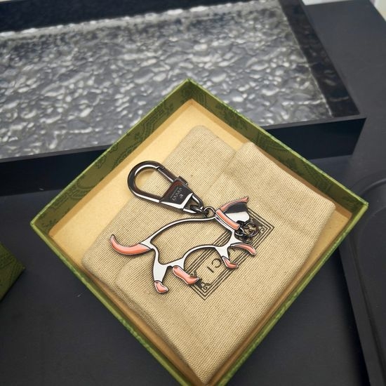 Louis Vuitton LV Decorative Pattern Leather Accessory with Hook