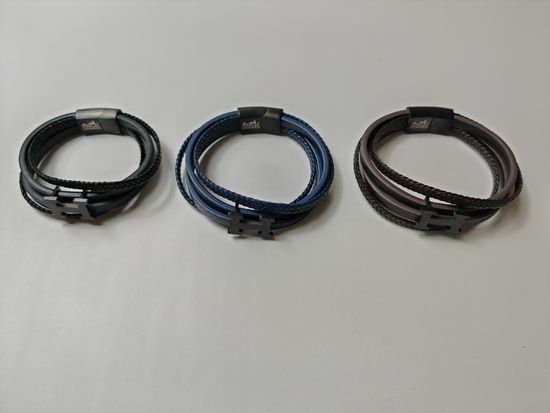 Hermes Multi Layer Leather Wristband Brown Classic