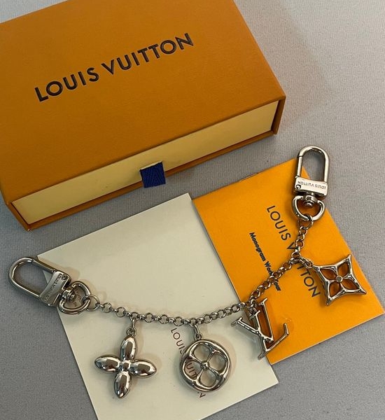 Louis Vuitton LV Floral Pattern Bag Charm Key Chain