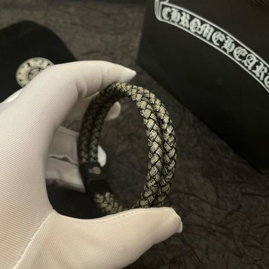 Chrome Hearts Snake Pattern Leather Rope Bracelet
