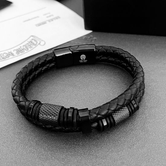 Chrome Hearts Classic Leather Rope Bracelet