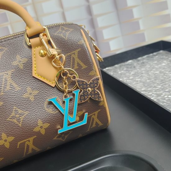 Louis Vuitton LV Canvas and Metal Key Holder with Floral Pattern