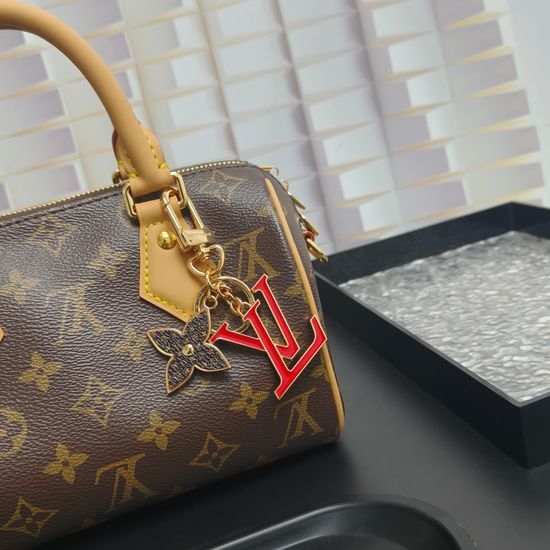 Louis Vuitton LV Flower Print Bag Charm Keychain