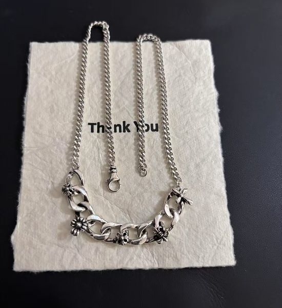 Chrome Hearts Cross Flower Spliced Clavicle Necklace