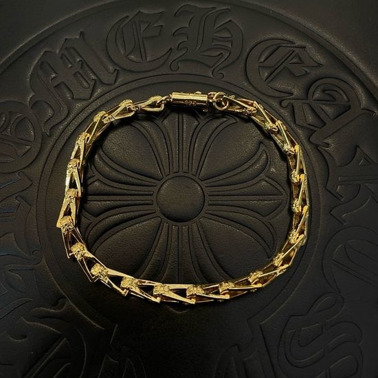 Chrome Hearts Classic Gold Vintage Cross Bracelet
