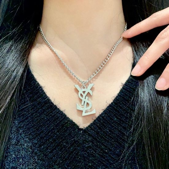 Yves Saint Laurent YSL Classic Letter Pendant Necklace