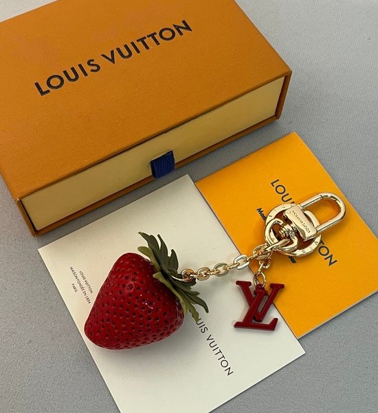 Louis Vuitton LV Strawberry Shaped Bag Charm Keychain