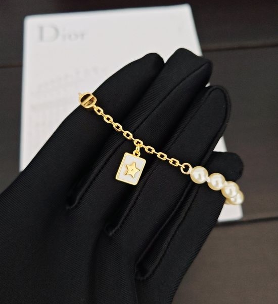Christian Dior CD Square Tag Adjustable Bracelet