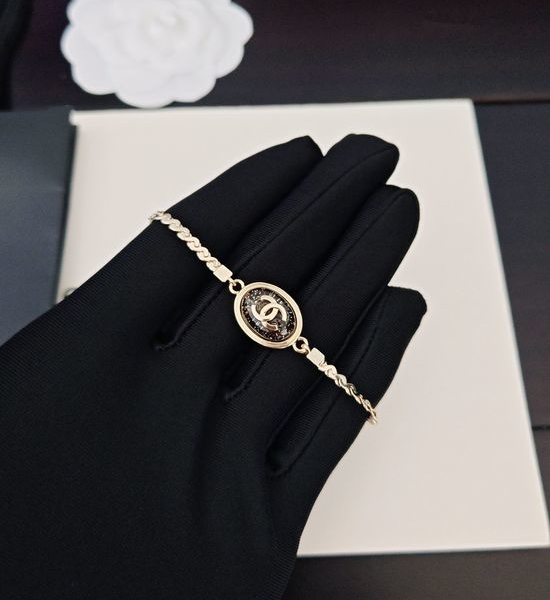 Chanel Oval Black Delicate Bracelet
