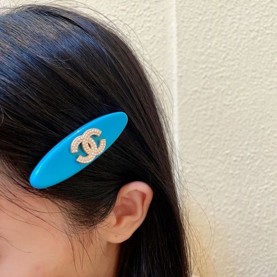 Chanel Double C Rhinestone Hair Accessory