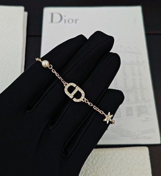 Christian Dior CD Full Diamond Beaded Bracelet