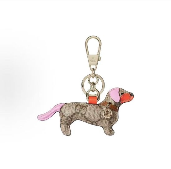 Gucci Puppy Shape Leather Bag Pendant