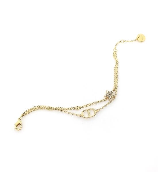 Christian Dior CD Five Star Double Layer Crystal Bracelet