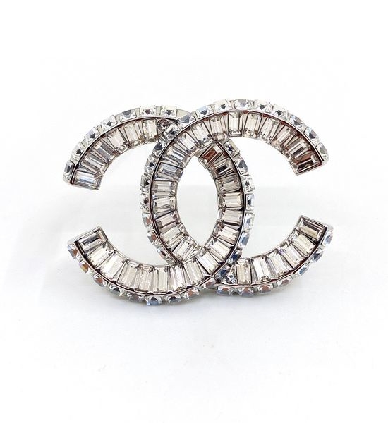 Chanel Square Diamond Double C Brooch
