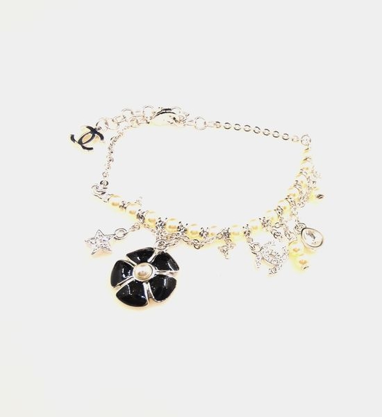 Chanel Knot Tassel Decorated Black Bracelet