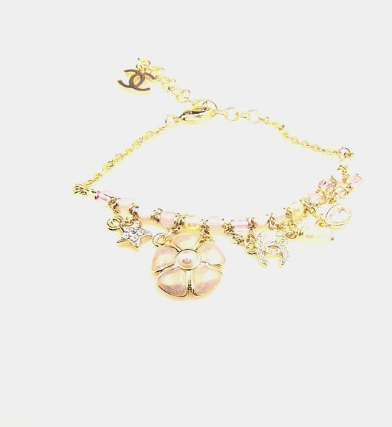 Chanel Knot Tassel Decorated Pink Bracelet