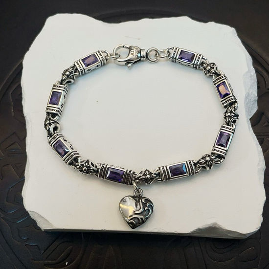 Chrome Hearts Amethyst Cross Decor Chain