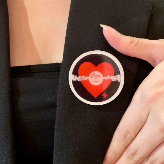 Chanel Heart Letter Brooch