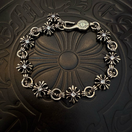 Chrome Hearts Cross Inlaid Crystal Bracelet