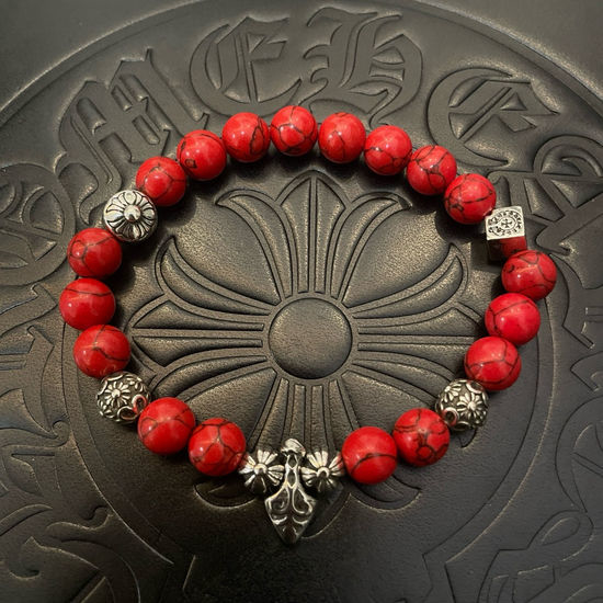 Chrome Hearts Vintage Multi-element Red Turquoise Bracelet