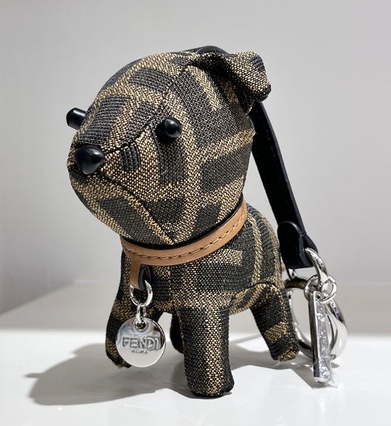 Fendi Fendi Dog Pendant in Brown