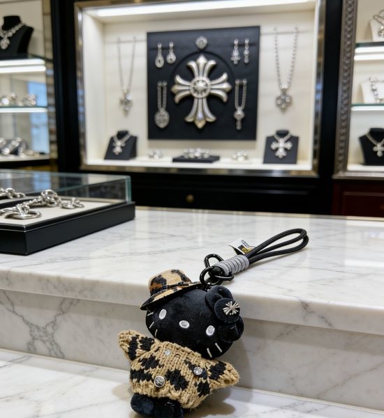 Chrome Hearts Leopard Print Velvet Bag Charm