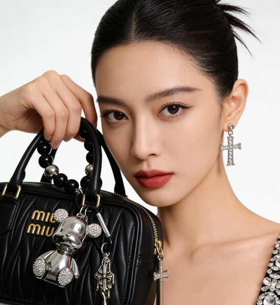 Chrome Hearts Pearl Bear Pendant for Bag Decor