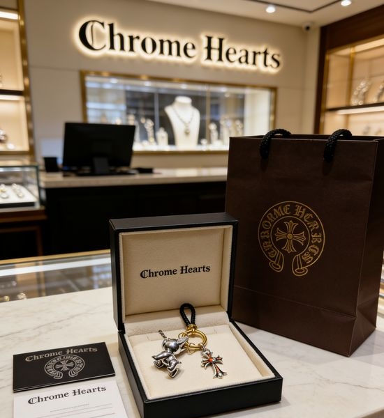Chrome Hearts Silver Bulldog Bag Charm Pendant