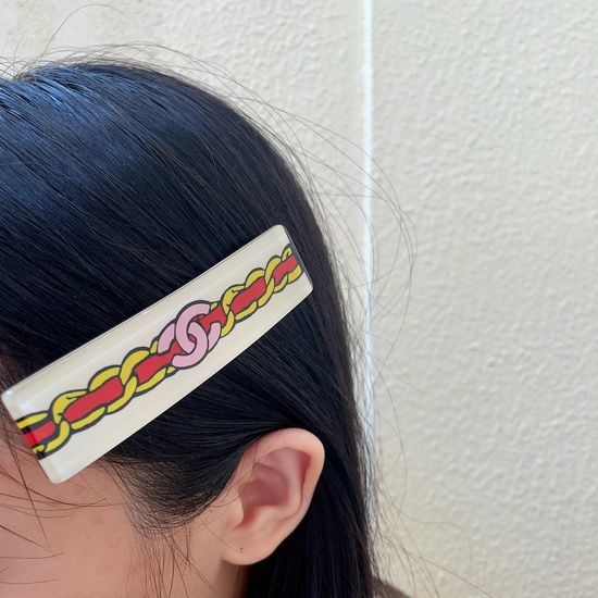 Chanel Chain Double C Decor Hair Clip