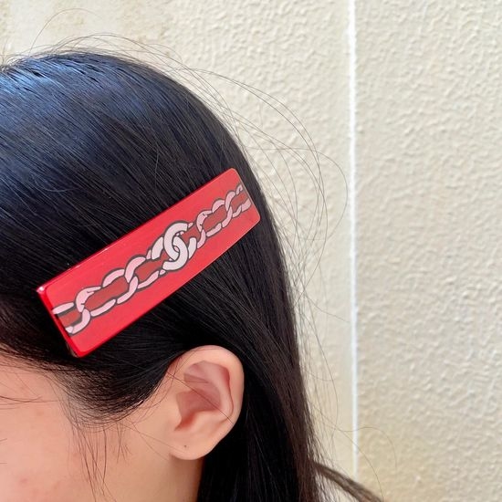 Chanel Chain Double C Hair Clip