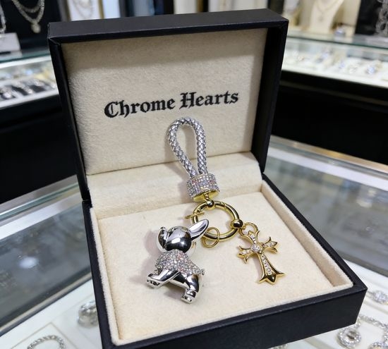 Chrome Hearts Diamond French Bulldog Bag Charm