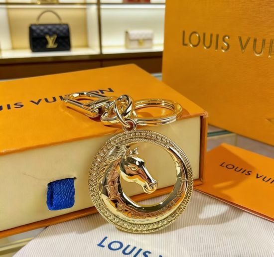 Louis Vuitton LV Horse Shape Engraved Pattern Keychain
