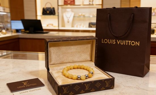 Louis Vuitton LV Classic Pattern Beaded Bracelet 10mm