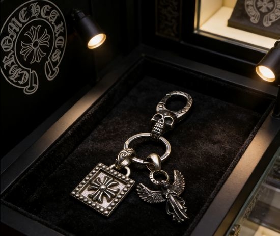 Chrome Hearts Handmade Vintage Silver Keychain Bag Charm